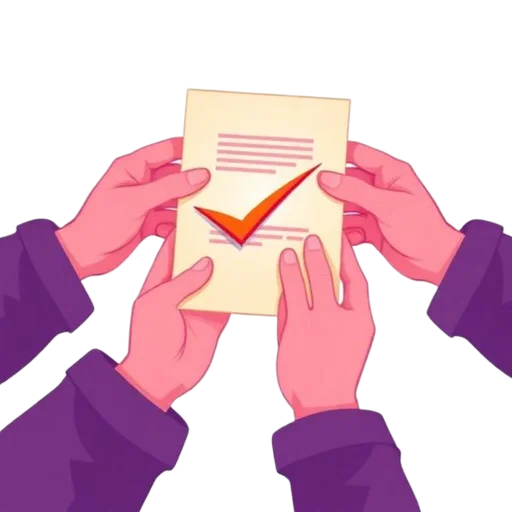 Hands holding a shared standards document